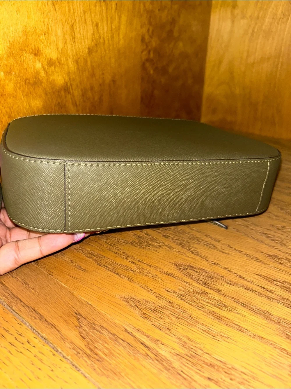 Michael Kors Olive Crossbody with Gold Chain Accent